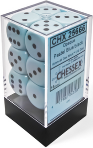 Chessex : Opaque 12D6 Pastel - Blue/Black