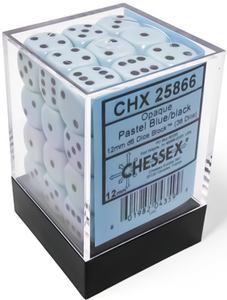 Chessex : Opaque 36D6 Pastel - Blue/Black