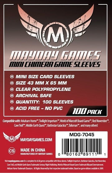 Mayday : Sleeves 43mm x 65mm 100Ct