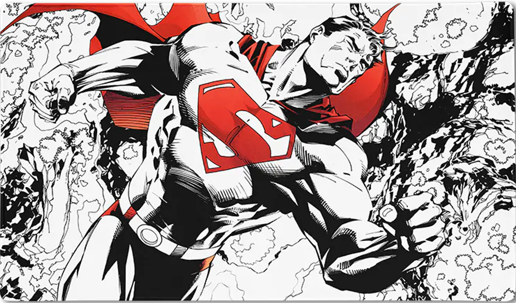 Dragon Shield : Playmat + Tube - Superman Black, White and Red