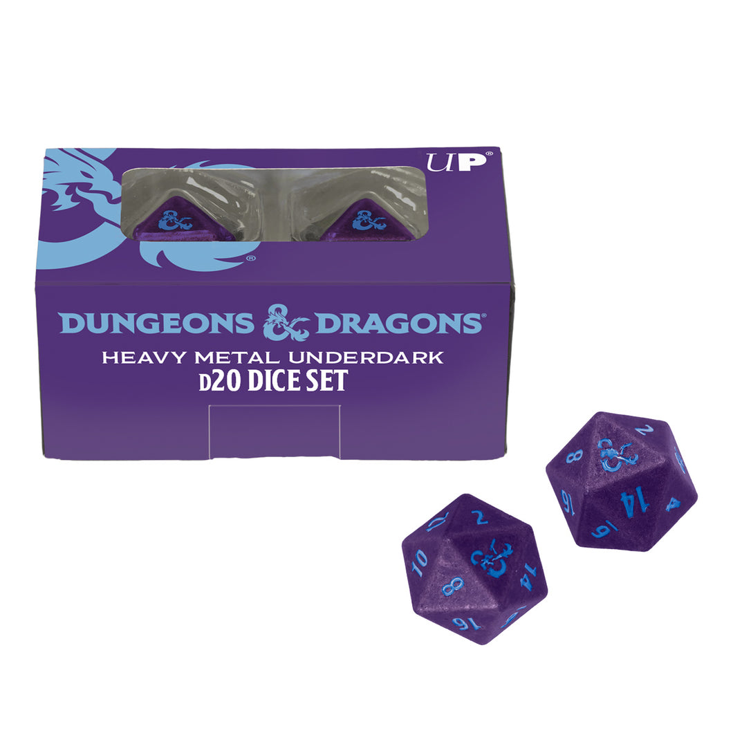 Ultra-Pro : Dungeons & Dragons (DND) - Heavy Metal Underdark D20 Dice Set