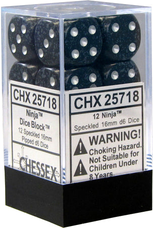 Chessex : 12D6 Speckled - Ninja