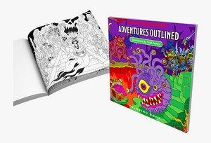 Dungeons & Dragons Coloring Book Adventure Outlined