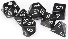 Load image into Gallery viewer, Chessex : Opaque 7-Die Set - Black/White
