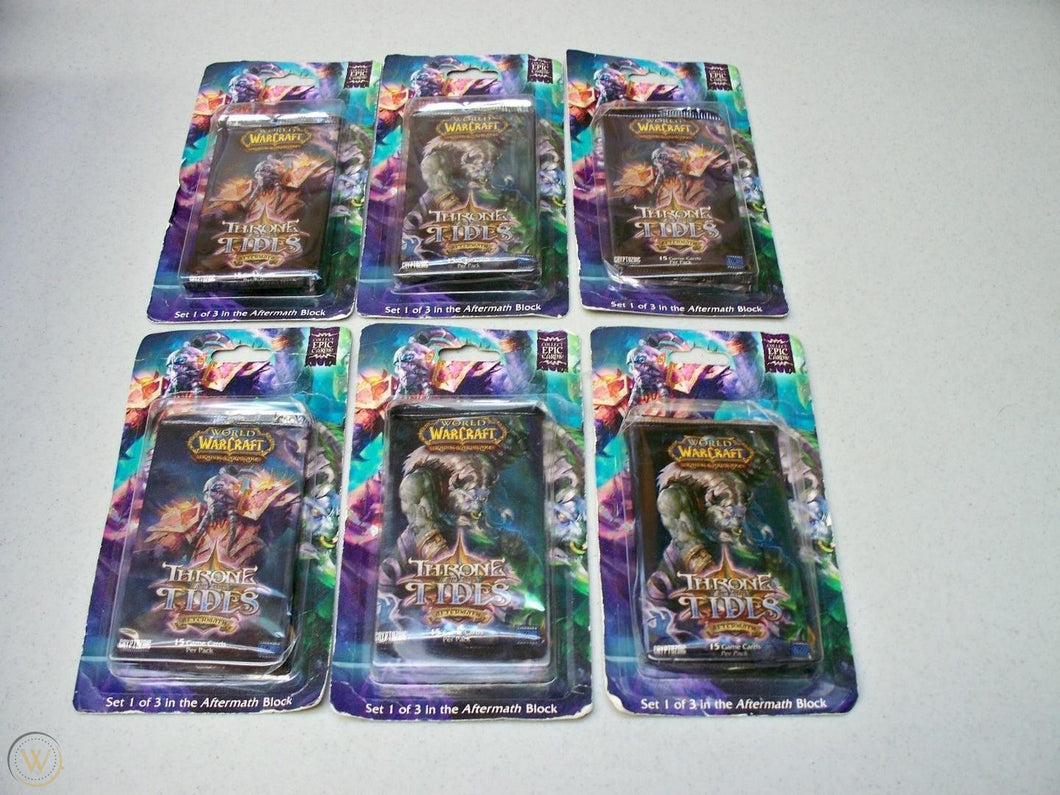 World Of Warcraft Throne Tides Aftermath Hanger Booster Packs See Pics