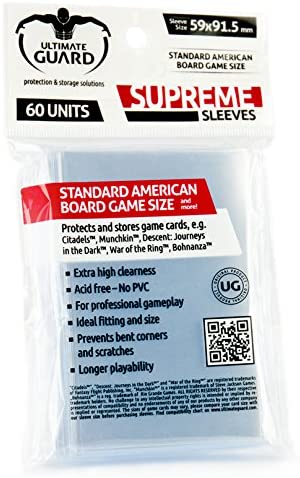 Ultimate Guard : Supreme Boardgames Cards Standard American 60ct