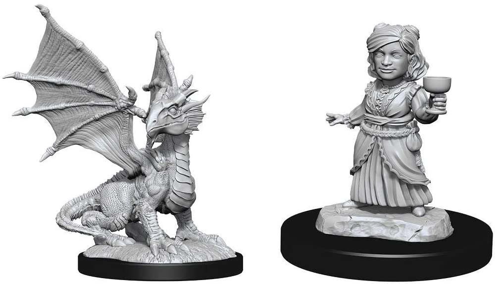 Dungeons & Dragons (D&D) : Unpainted Minis WV13 Silver Dragon Wyrmling