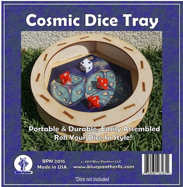 Blue Panther Games : Circular Wooden Dice Tray : Cosmic