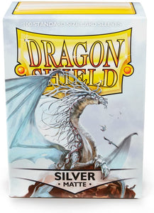 Dragon Shield : Sleeves Standard Matte 100 Ct - Silver