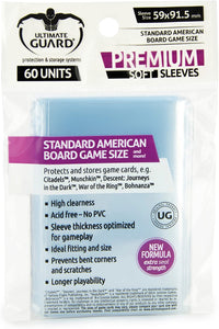 Ultimate Guard : Premium Boardgames Cards Standard American 60ct