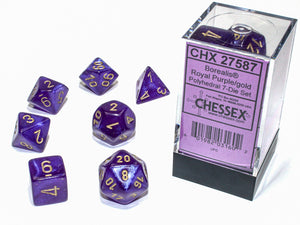 Borealis 7-Die Set Polyhedral Royal Purple/Gold Luminary