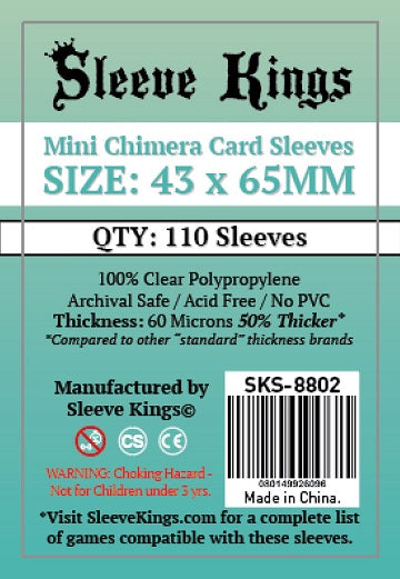 Sleeve Kings : Mini Chimera Card Sleeves 43 x 65mm 110Ct