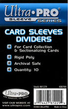 Load image into Gallery viewer, Ultra Pro : Sleeves Dividers 10ct
