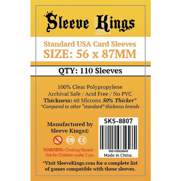 Sleeve Kings : 56 x 87mm 110 Pack Card Sleeves
